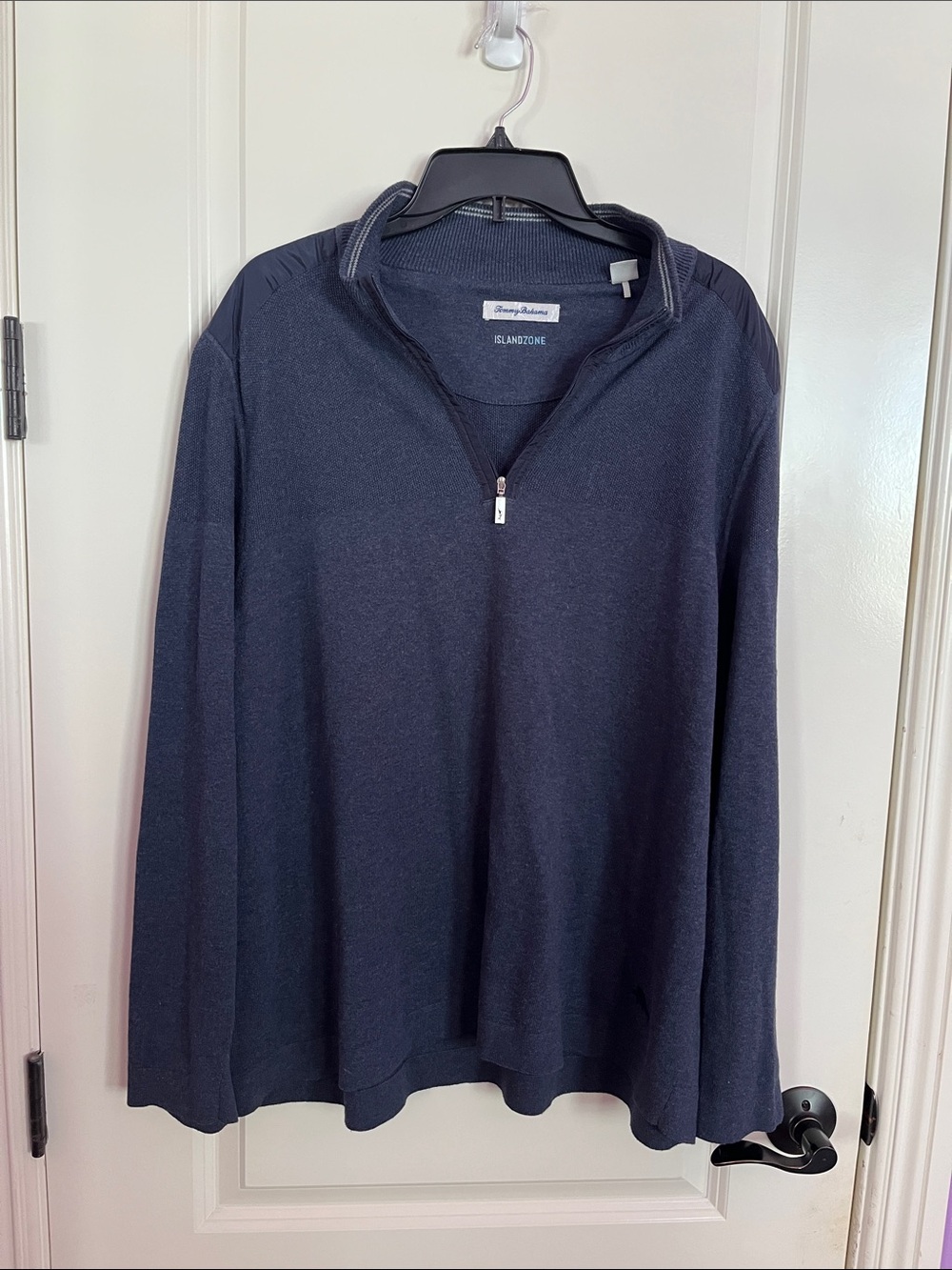 Tommy Bahama Men's Navy Half-Zip Pullover Sweater Size XXL